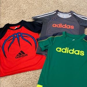 Bundle of three, size 4 boys Adidas shirts